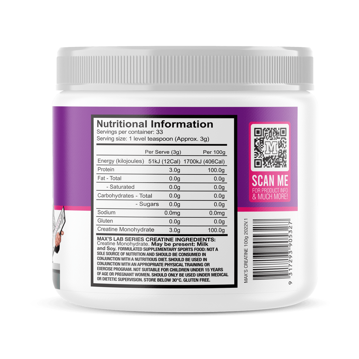 Twin Pack: Creatine Monohydrate 100g