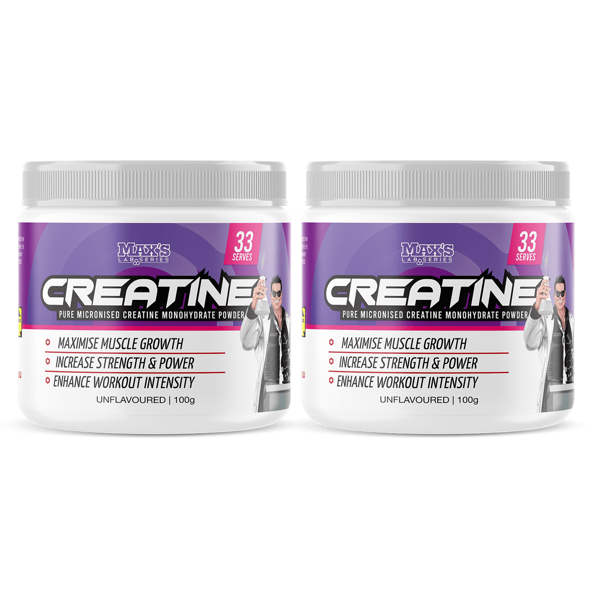Twin Pack: Creatine Monohydrate 100g